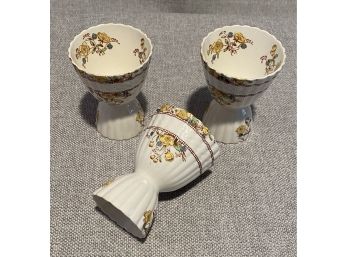 3 Vintage Egg Cups - Spode 'Buttercup'