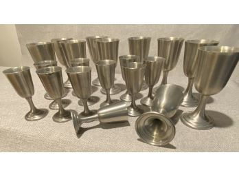 Satin Finish Pewter Glasses