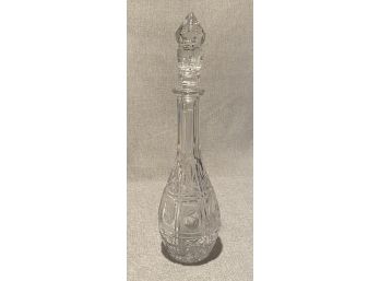 Tall Crystal Decanter With Matching Stopper