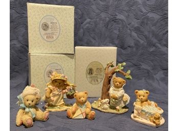 3 'signed' Cherished Teddies Figures By Priscilla Hillman & Enesco Group