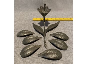 Vintage Metal (aluminum?) Flower With 7 Detached Petals