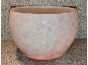 Dusty Pink Art Glass Bowl