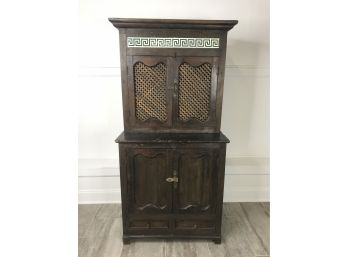 Antique English Pie Safe Cabinet