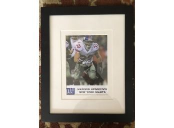 NY Giants Fan Memorabilia Signed Player Photo Of Madison Hedgecock