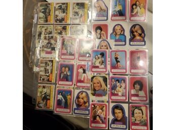 A Complete Set Of Three's Company TV Show Stickers Collectible Cards 1-44.  1978 - Like New In Plastic Sheets