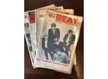 Vintage Lot Of  Four KRLA The Beat Music Magazine Publications