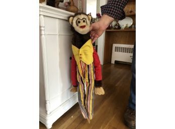 Vintage Circus Monkey Stuffed Animal Large 37 Inches