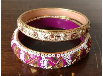 Two Lovely - Multi- Colors -  Beaded Bangles Made In India