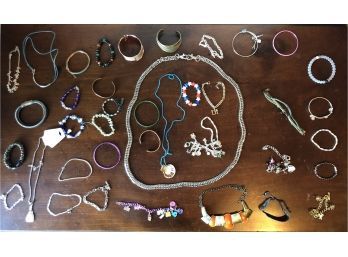 Lot Of Fine Costume Jewelry: Juicy Couture, Necklaces, Bracelets, Bangles, Etc.