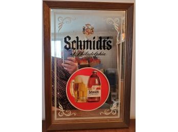 Vintage Schmidt's Light Beer Advertising Mirror