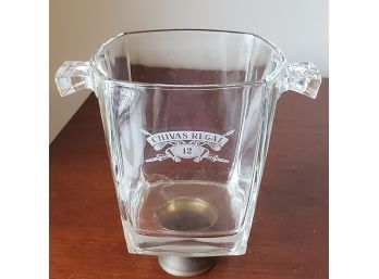 Brilliant Glass Chivas Regal 12 Years Ice Bucket With Handles