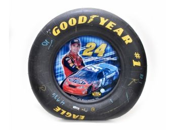 AUTHENTIC NASCAR GOODYEAR TIRE SIDEWALL - JEFF GORDON #24 WALL HANGER