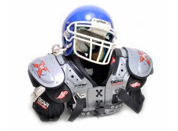 Gear Pro-Tech Shoulder Pads W/ Schutt Football Helmet