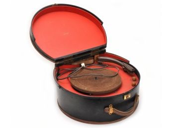 1946 The Hat Box Portable Record Player By Lewyt