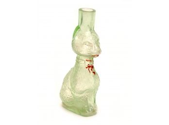 Vintage Figural Clear Glass Cat Liquor Wine Bottle