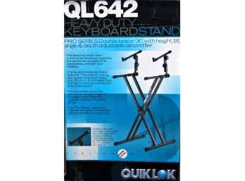 QuikLok QL-642 Pro X-Style Double Brace Two-Tier Heavy Duty Keyboard Stand #1