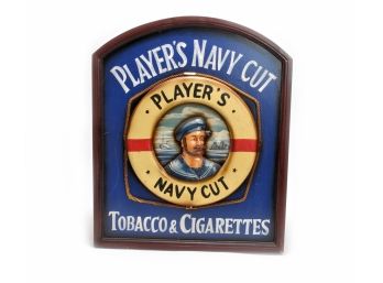 Players Navy Cut Tobacco & Cigarettes Advertising Nautical Wood Sign