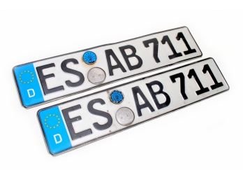 EUROPE DEUTSCHLAND / GERMANY LICENSE PLATES PAIR - ESAB711