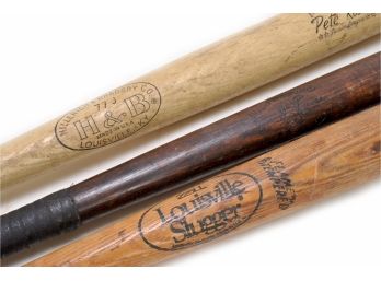 3 Vintage Baseball Bats- Draper Maynard, H & B, Louisville Slugger