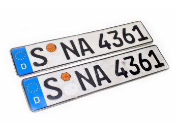 EUROPE DEUTSCHLAND / GERMANY LICENSE PLATES PAIR - SNA4361