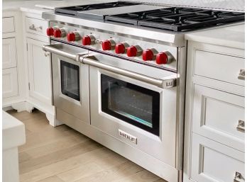 Wolf 48 Double Oven With Gas Range And Griddle Top - Fairfield Pickup By Appointment, See Description