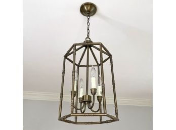 Brushed Antique Brass Finish Ceiling Mount Light Fixture