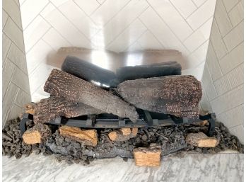 Faux Wooden Logs Gas Fireplace Insert