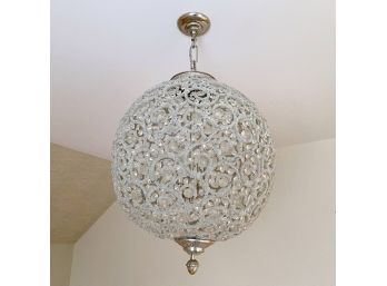 Crystal Beaded Orb Ceiling Mount Light Feature