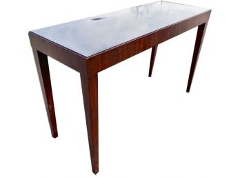 Custom Mahogany Console Table With Inlay Trim - Fairfield Pickup By Appointment, See Description