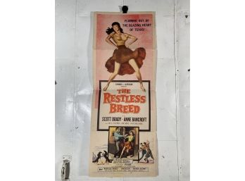 Vintage Folded One Sheet Movie Poster The Restless Breed 1957