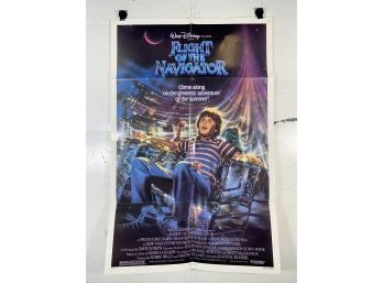 Vintage Folded One Sheet Movie Poster Flight Of The Navigator 1985