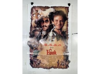 Vintage Folded One Sheet Movie Poster Hook 1991