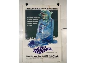 Vintage Folded One Sheet Movie Poster J.D.s Revenge 1976