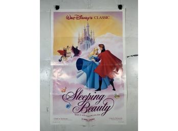 Vintage Folded One Sheet Movie Poster Sleeping Beauty