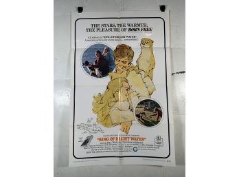 Vintage Folded One Sheet Movie Poster Ring Of Bright Water 1969