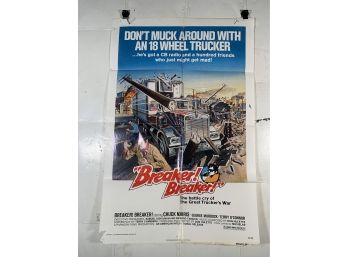 Vintage Folded One Sheet Movie Poster Breaker ! Breaker! 1977