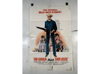 Vintage Folded One Sheet Movie Poster Born Losers 1974