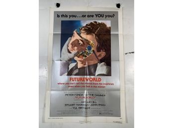 Vintage Folded One Sheet Movie Poster Futureworld 1976