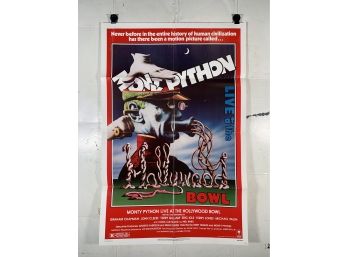 Vintage Folded One Sheet Movie Poster Monty Python Live At The Bowl