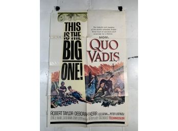 Vintage Folded One Sheet Movie Poster This Is The Big One  Quo Vadis 1964