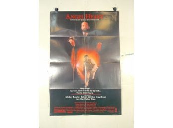 Vintage Folded One Sheet Movie Poster Deniro In  Angel Heart 1987