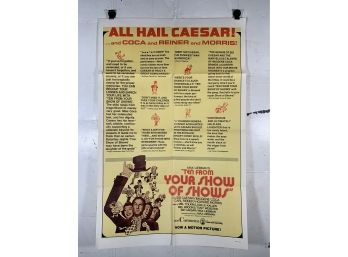 Vintage Folded One Sheet Movie Poster Ten From Your Show Of Shows 1973