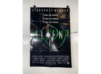 Vintage Folded One Sheet Movie Poster Alien 3 1992