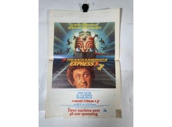 Vintage Folded One Sheet Movie Poster Silver Streak