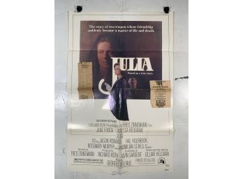 Vintage Folded One Sheet Movie Poster Julia 1977