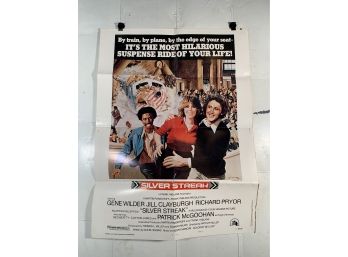 Vintage Folded One Sheet Movie Poster Silver Streak 1976