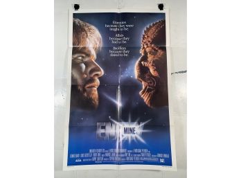 Vintage Folded One Sheet Movie Poster  Enemy Mine 1985