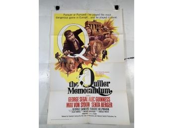 Vintage Folded One Sheet Movie Poster The Quiller Memorandum 1967