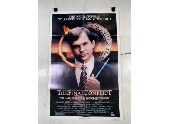 Vintage Folded One Sheet Movie Poster Omen III The Final Conflict 1981