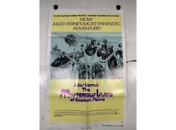 Vintage Folded One Sheet Movie Poster The Mysterious Island Of Captain Nemo 1974